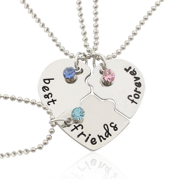 3pcs/set "crystal silver pendant necklace "friend forever and ever" lovely heart necklace bff keepsake friendship gift, Golden;silver
3pcs/set "crystal silver pendant necklace "friend forever and ever" lovely heart necklace bff keepsake friendship gift, Golden;silver