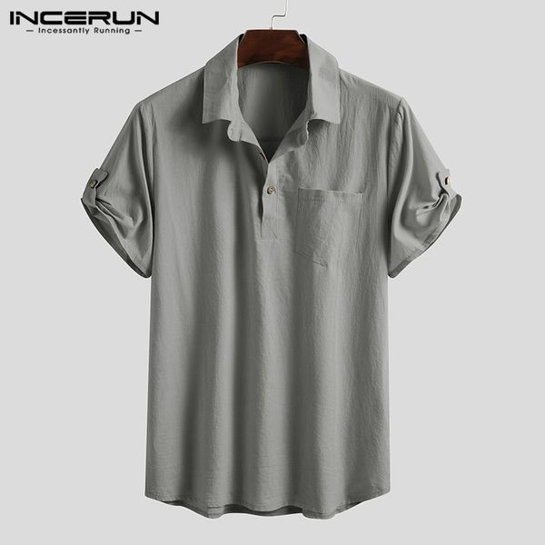 incerun cotton men shirt brand short sleeve solid color 2020 breathable streetwear camisas hombre harajuku lapel casual shirts, White;black
incerun cotton men shirt brand short sleeve solid color 2020 breathable streetwear camisas hombre harajuku lapel casual shirts, White;black
