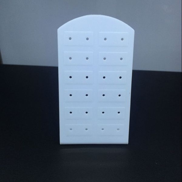 24 holes fashion earrings ear studs jewelry show plastic jewelry display rack metal stand organizer holder for necklaces, Black;white
24 holes fashion earrings ear studs jewelry show plastic jewelry display rack metal stand organizer holder for necklaces, Black;white