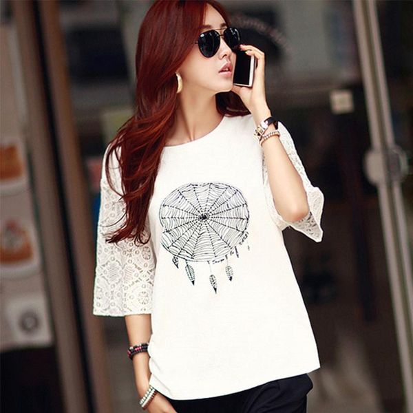 embroidery lace short sleeve shirt summer o-neck blouse shirts solid casual office women plus size blusa streetwear 6xl, White
embroidery lace short sleeve shirt summer o-neck blouse shirts solid casual office women plus size blusa streetwear 6xl, White