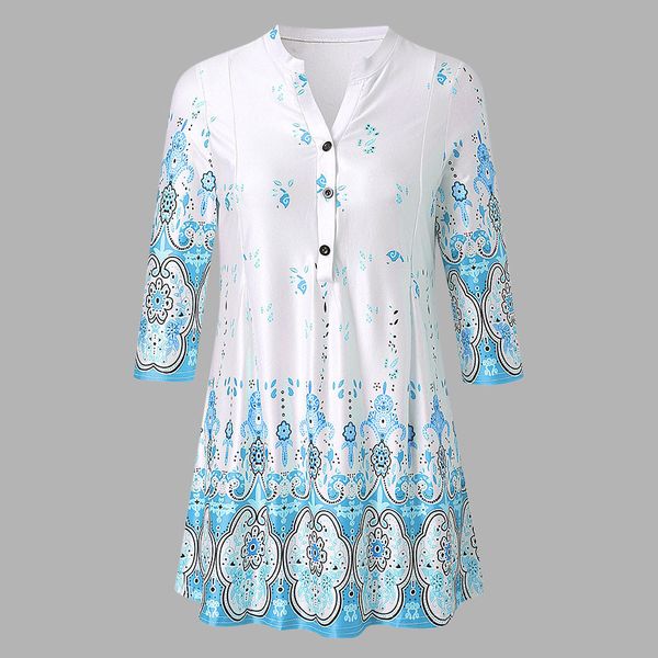 fashion button print t-shirt plus size casual tee autumn ladies v-neck tunic female women half sleeve shirt blusas pullover, White
fashion button print t-shirt plus size casual tee autumn ladies v-neck tunic female women half sleeve shirt blusas pullover, White