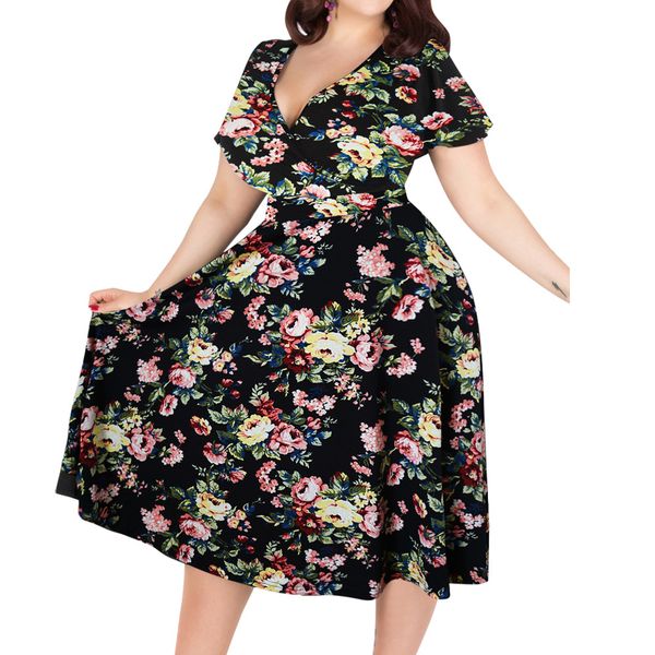 plus size dress women clothes cap sleeve women short sleeve 50s party a line dress stretchy midi 7xl 8xl 9xl cocktail, Black;gray
plus size dress women clothes cap sleeve women short sleeve 50s party a line dress stretchy midi 7xl 8xl 9xl cocktail, Black;gray