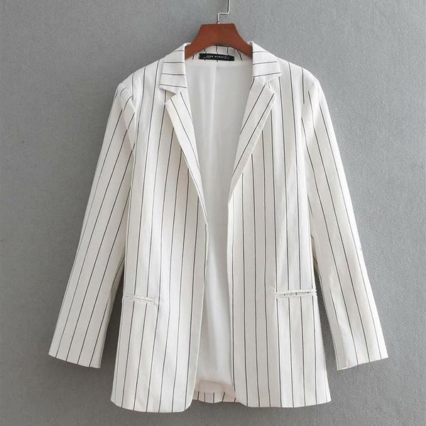 women's suits & blazers elegant women's 2021 summer fashion vertical stripes lapel open seven sleeves small suit jacket female, White;black
women's suits & blazers elegant women's 2021 summer fashion vertical stripes lapel open seven sleeves small suit jacket female, White;black