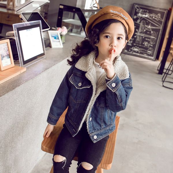 children's clothing autumn and winter outwear new fashion thickened plus velvet denim jacket girl lapel coat baby trench coat windbreak, Blue;gray
children's clothing autumn and winter outwear new fashion thickened plus velvet denim jacket girl lapel coat baby trench coat windbreak, Blue;gray