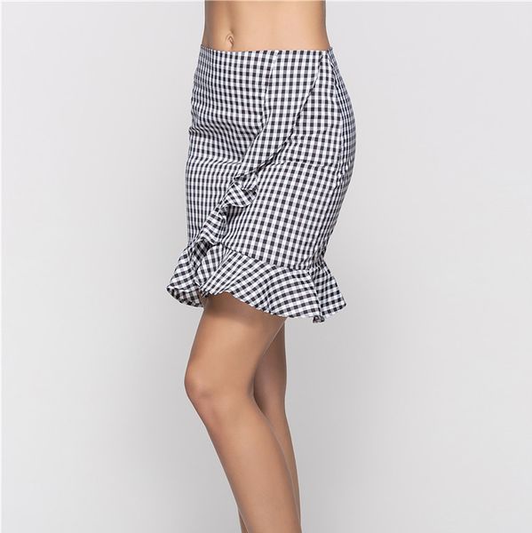 women's clothing skirts plaid printing summer fashion wild ruffled plaid skirt hip skirt cute dress 293, Black
women's clothing skirts plaid printing summer fashion wild ruffled plaid skirt hip skirt cute dress 293, Black