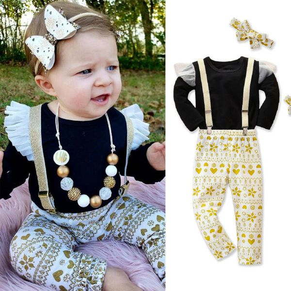 2020 new 3pcs toddler kids baby girls clothes lace long sleeve t-shirt+bib pants+headband floral outfits party sets 0-24m, Pink;blue
2020 new 3pcs toddler kids baby girls clothes lace long sleeve t-shirt+bib pants+headband floral outfits party sets 0-24m, Pink;blue