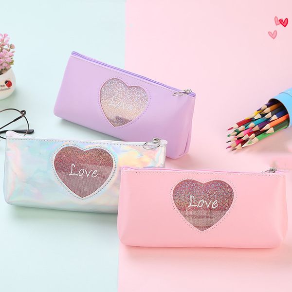 1 pc cute pencil case laser pu school pencil bag pens storage bag box stationery gift school office supplies
1 pc cute pencil case laser pu school pencil bag pens storage bag box stationery gift school office supplies