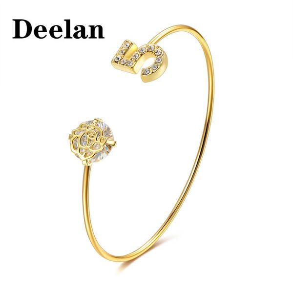 deelan fashion bangle bracelets adjustable cuff open big zircon number bracelet for women gold rose flower jewelry gift girl, White
deelan fashion bangle bracelets adjustable cuff open big zircon number bracelet for women gold rose flower jewelry gift girl, White