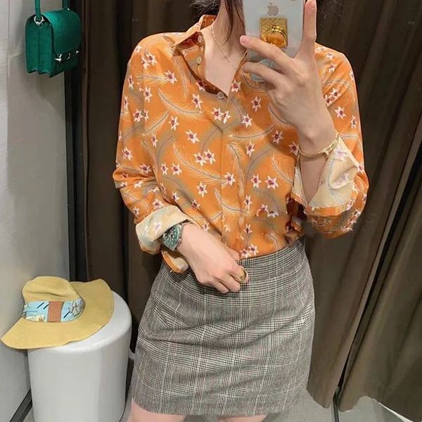 women shirts 2019 early autumn new rural retro comfortable floral feather print shirt, White
women shirts 2019 early autumn new rural retro comfortable floral feather print shirt, White