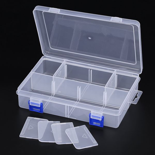 8 compartments fishing utility box fish lures swivels hooks tackle box accessories storage case with adjsutable dividers
8 compartments fishing utility box fish lures swivels hooks tackle box accessories storage case with adjsutable dividers