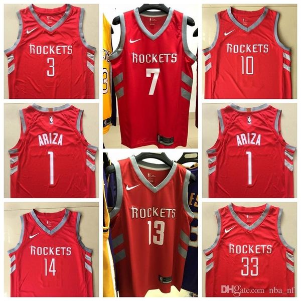 2020mens houston rockets 13 harden 3 paul 7 anthony 14 green 33 anderson 10 goroon 1 ariza red jersey pressing printed name numbers, Black
2020mens houston rockets 13 harden 3 paul 7 anthony 14 green 33 anderson 10 goroon 1 ariza red jersey pressing printed name numbers, Black