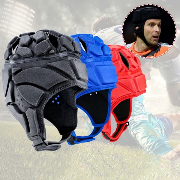 

profession goalkeeper helmet adjustable anti-collision football soccer goalie helmet guard breathable sports hat head protector