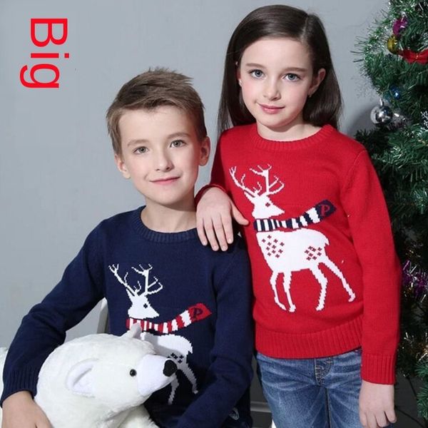 clothing big children's children's clothing jacquard sweater deer double jacquard red sweater, Blue
clothing big children's children's clothing jacquard sweater deer double jacquard red sweater, Blue