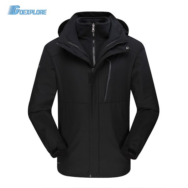 goexplore double layer hiking jacket men winter outdoor camping climbing coat breathable waterproof jacket windbreaker male, Blue;black
goexplore double layer hiking jacket men winter outdoor camping climbing coat breathable waterproof jacket windbreaker male, Blue;black