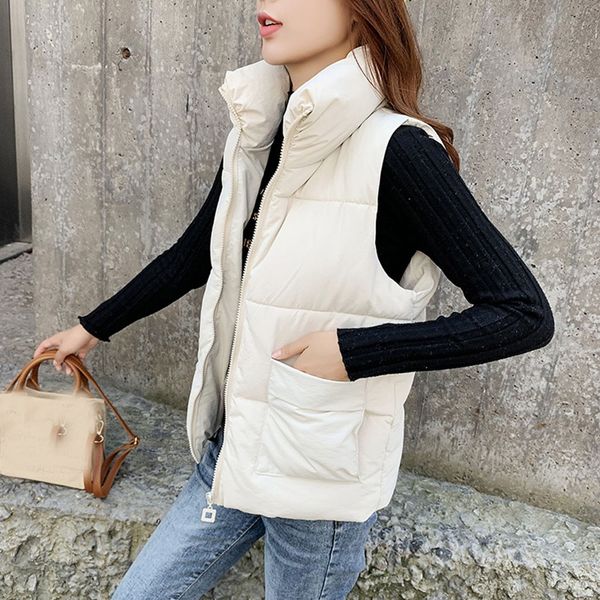 feitong winter coat fashion ladies solid sleeveless zipper winter autumn warm jackets overcoat vest ropa mujer coat women f108, Black;white
feitong winter coat fashion ladies solid sleeveless zipper winter autumn warm jackets overcoat vest ropa mujer coat women f108, Black;white