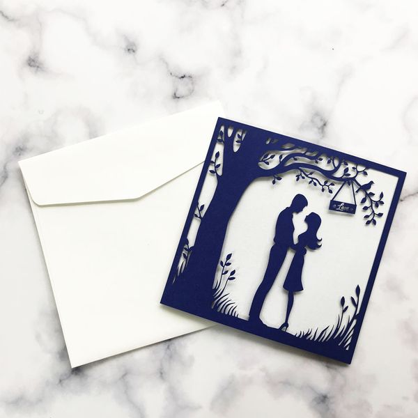 30pcs/lot hollow laser cut wedding invitation card & white envelope bride and groom wedding engagements invitation decoration, Black
30pcs/lot hollow laser cut wedding invitation card & white envelope bride and groom wedding engagements invitation decoration, Black