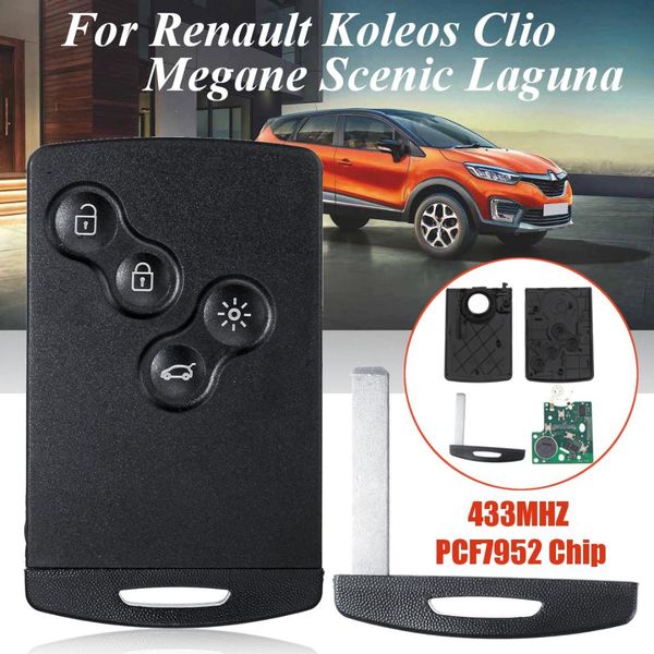 for koleos clio megane scenic laguna 4 button smart card car key card fob 433mhz pcf7952 chip remote key with blade
for koleos clio megane scenic laguna 4 button smart card car key card fob 433mhz pcf7952 chip remote key with blade