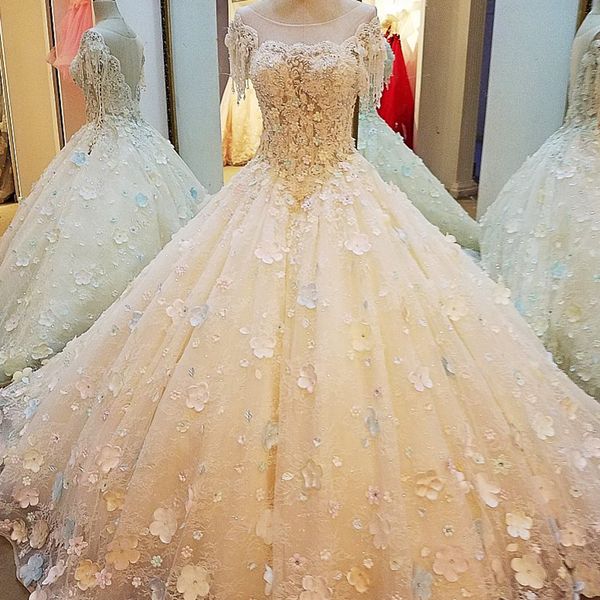 великолепный champage свадебное платье с 3d многоцветные цветы бисером короткие рукава бальное платье свадебное платье иллюзия v-обратно, White
великолепный champage свадебное платье с 3d многоцветные цветы бисером короткие рукава бальное платье свадебное платье иллюзия v-обратно, White