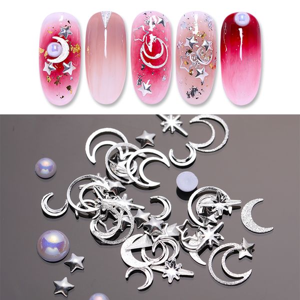 1 box moon star 3d nail art decorations silver rivet studs pearl mixed size ornament shining nail art manicure design decoration, Silver;gold
1 box moon star 3d nail art decorations silver rivet studs pearl mixed size ornament shining nail art manicure design decoration, Silver;gold