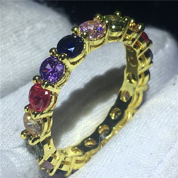 eternity promise ring 925 sterling silver 4mm mutilcolor 5a cz stone engagement wedding band ring for women finger jewelry, Slivery;golden
eternity promise ring 925 sterling silver 4mm mutilcolor 5a cz stone engagement wedding band ring for women finger jewelry, Slivery;golden