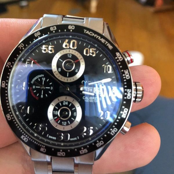 watches sell automatic cal1bre 16 44mm size black face stainless steel strap watch no battery, Slivery;brown
watches sell automatic cal1bre 16 44mm size black face stainless steel strap watch no battery, Slivery;brown