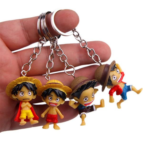 4pcs/lot cute cartoon anime one piece keychain pvc luffy key chain keyring trinkets car purse key chains bag charms, Silver
4pcs/lot cute cartoon anime one piece keychain pvc luffy key chain keyring trinkets car purse key chains bag charms, Silver