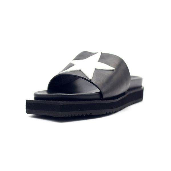 summer men loafers slippers med irregular platform flats slides star spliced genuine leather beach slippers, Black
summer men loafers slippers med irregular platform flats slides star spliced genuine leather beach slippers, Black