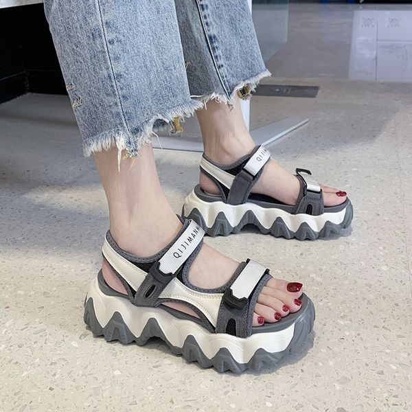 woman chunky sandals platform mesh designers fashion hook loop female casual shoes women sport beach sandal 5cm high heels, Black
woman chunky sandals platform mesh designers fashion hook loop female casual shoes women sport beach sandal 5cm high heels, Black