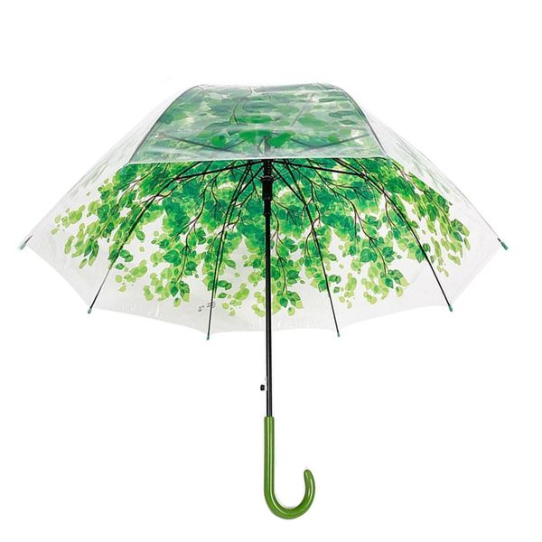 

1pcs прозрачный зонтик для женщин принцессы купола длинной ручкой зонт cute clear ветрозащитный дождя зонтики от дождя