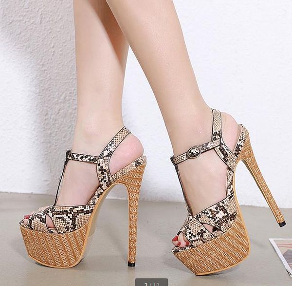 lady high platform ultra high heels sandals 16cm designer sandals size 35 to 40, Black
lady high platform ultra high heels sandals 16cm designer sandals size 35 to 40, Black