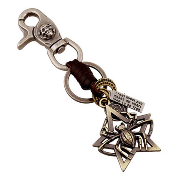 spider keychain leather retro small gift alloy animal key chains key ring backpack pendant fashion jewelry creative gift p132, Silver
spider keychain leather retro small gift alloy animal key chains key ring backpack pendant fashion jewelry creative gift p132, Silver