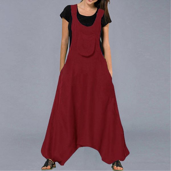 women casual harlan linen solid sleeveless soild loose sling vest playsuit casual loose daily women summer 2019 jumsuit, Black;white
women casual harlan linen solid sleeveless soild loose sling vest playsuit casual loose daily women summer 2019 jumsuit, Black;white