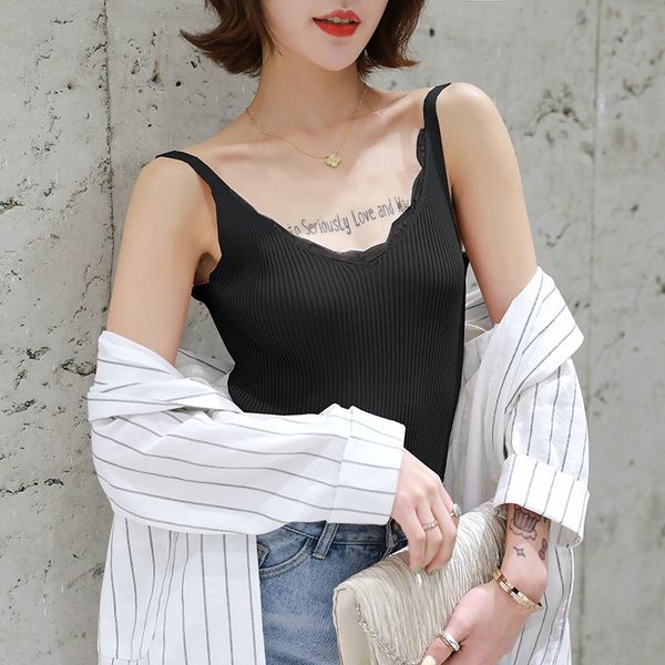 2020 v neck knitted crop women's shirt plus size tank underwear women casual streetwear clothing for women, White
2020 v neck knitted crop women's shirt plus size tank underwear women casual streetwear clothing for women, White