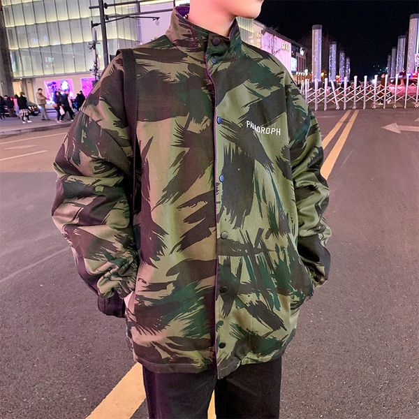 korean version loose handsome baseball uniform harajuku style double-sided camouflage student trend spring and autumn jacket men, Black;brown
korean version loose handsome baseball uniform harajuku style double-sided camouflage student trend spring and autumn jacket men, Black;brown