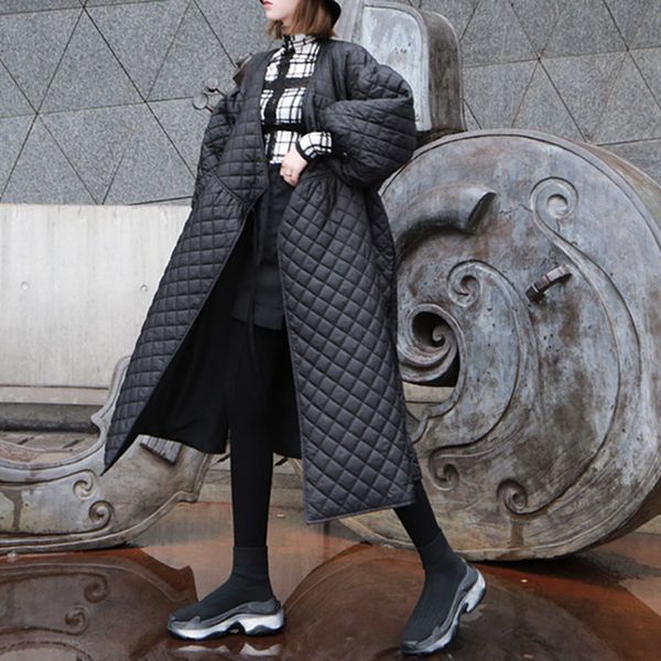 2019 x-long winter parkas women rhombus embossing jacket cotton warm ladies puff sleeve coat female outwear overcoat clothing, Tan;black
2019 x-long winter parkas women rhombus embossing jacket cotton warm ladies puff sleeve coat female outwear overcoat clothing, Tan;black