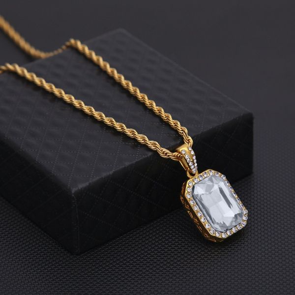 fashion-ruby pendant necklace gold cuban link chain fashion hip hop necklaces jewelry for men, Silver
fashion-ruby pendant necklace gold cuban link chain fashion hip hop necklaces jewelry for men, Silver