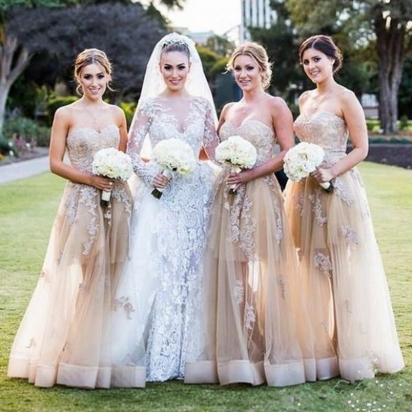 2020 sweetheart lace appliques a-line bridesmaids dresses customized long tulle honor of maid robe de soiree cheap, White;pink
2020 sweetheart lace appliques a-line bridesmaids dresses customized long tulle honor of maid robe de soiree cheap, White;pink