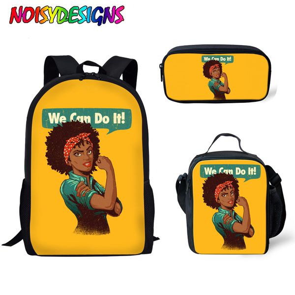 noisydesigns 3pcs school bags set children black queen african girls printing school backpack kids primary book bags softback
noisydesigns 3pcs school bags set children black queen african girls printing school backpack kids primary book bags softback
