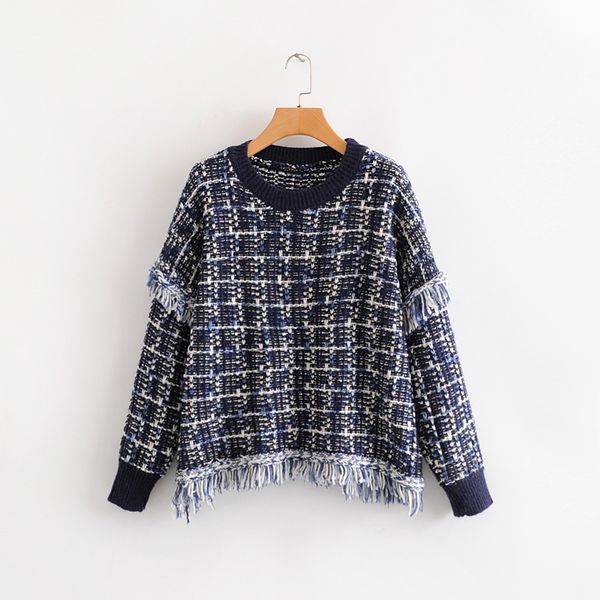 women wide sweater autumn 2019 new fashion long sleeve edge o-neck knit modern lady loose pullovers, White;black
women wide sweater autumn 2019 new fashion long sleeve edge o-neck knit modern lady loose pullovers, White;black