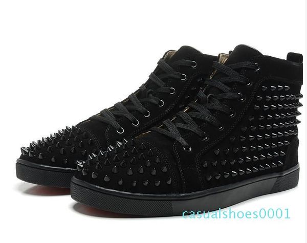 2020 new arrival mens womens black matter leather with black spikes high sneakers,designer men causal sports shoes drop shipping al22
2020 new arrival mens womens black matter leather with black spikes high sneakers,designer men causal sports shoes drop shipping al22