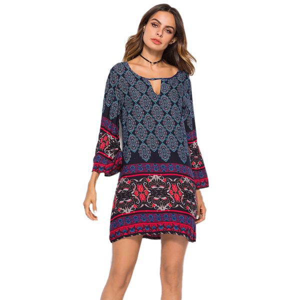 2019 new vintage printed v-neck summer beach dress bikini cover-up flare sleeve women beachwear swimsuit cover up bikini, Blue;gray
2019 new vintage printed v-neck summer beach dress bikini cover-up flare sleeve women beachwear swimsuit cover up bikini, Blue;gray