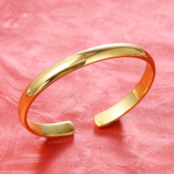 classic cuff bangle smooth bracelet 18k yellow gold filled fashion womens jewelry simple style accessories, Black
classic cuff bangle smooth bracelet 18k yellow gold filled fashion womens jewelry simple style accessories, Black