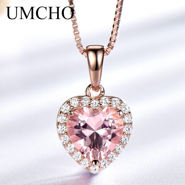 umcho solid 925 sterling silver pendants necklaces for women rose pink morganite charm heart pendant for girl gift fine jewelry
umcho solid 925 sterling silver pendants necklaces for women rose pink morganite charm heart pendant for girl gift fine jewelry