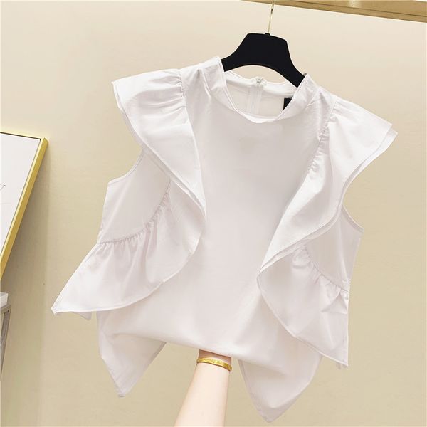 2020 summer new white sleeveless shirt women wild cotton solid color ladies blouses and stand collar fashion women clothing
2020 summer new white sleeveless shirt women wild cotton solid color ladies blouses and stand collar fashion women clothing