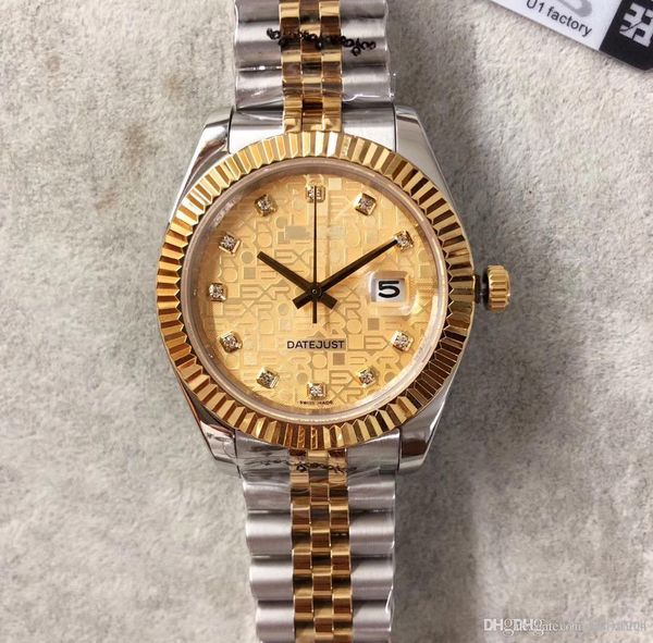 3 color u1 factory datejust two tone color 18k yellow gold / stainless steel 40mm 116233 champagne flower dial diamond watch wristwatches, Slivery;brown
3 color u1 factory datejust two tone color 18k yellow gold / stainless steel 40mm 116233 champagne flower dial diamond watch wristwatches, Slivery;brown
