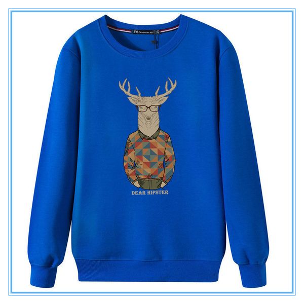 designer classic autumn period and men more bigger sizes animal loose round collar long-sleeved sports coat adds fertilizer
