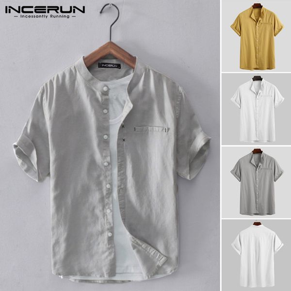 men's casual shirts men shirt cotton solid color summer chic 2021 streetwear short sleeve blouse harajuku button breathable camisas inc, White;black
men's casual shirts men shirt cotton solid color summer chic 2021 streetwear short sleeve blouse harajuku button breathable camisas inc, White;black