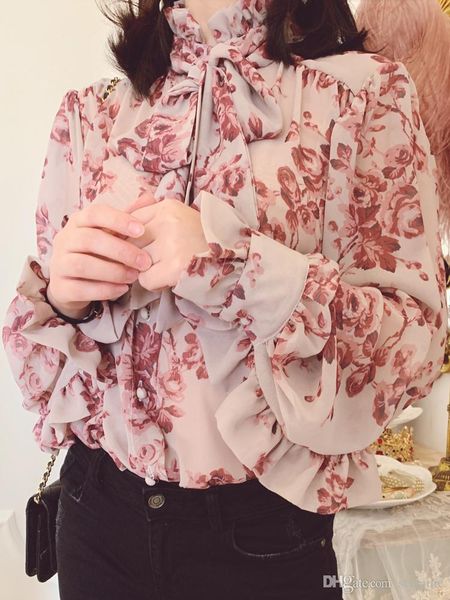 марка дизайнер женщины печатные блуза 2019 spring summer fashion high street женский ruffled воротник воланами с длинным рукавом повседневны, White
марка дизайнер женщины печатные блуза 2019 spring summer fashion high street женский ruffled воротник воланами с длинным рукавом повседневны, White
