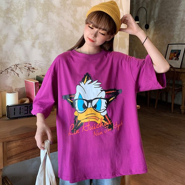 cartoon short-sleeved t-shirt women 2020 spring and summer european and american street tide brand loose explosion, White
cartoon short-sleeved t-shirt women 2020 spring and summer european and american street tide brand loose explosion, White
