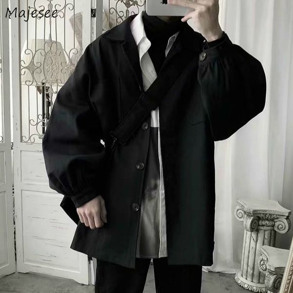 men jackets solid pockets turn-down collar loose oversize 3xl simple all-match leisure chic daily outwear mens harajuku ulzzang, Black;brown
men jackets solid pockets turn-down collar loose oversize 3xl simple all-match leisure chic daily outwear mens harajuku ulzzang, Black;brown